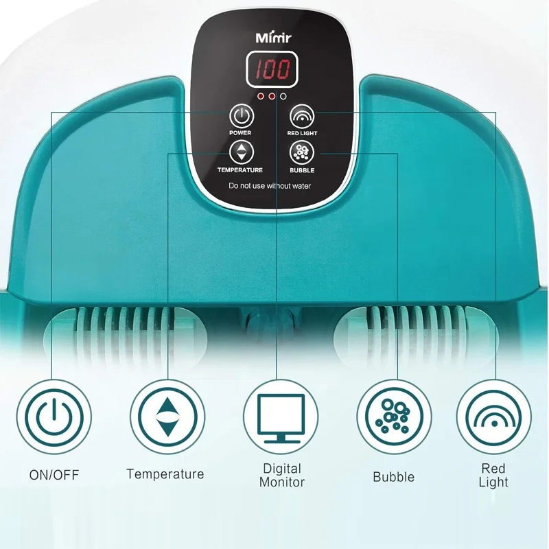 Factory 500W 3 in 1 Plastic Healthy Pedicure Machine Foot Spa with Bubbles & Heat & Red Lights