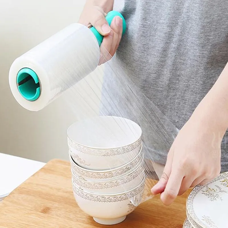 bundling stretch film which has two sides extended paper core as handle and convenient to use