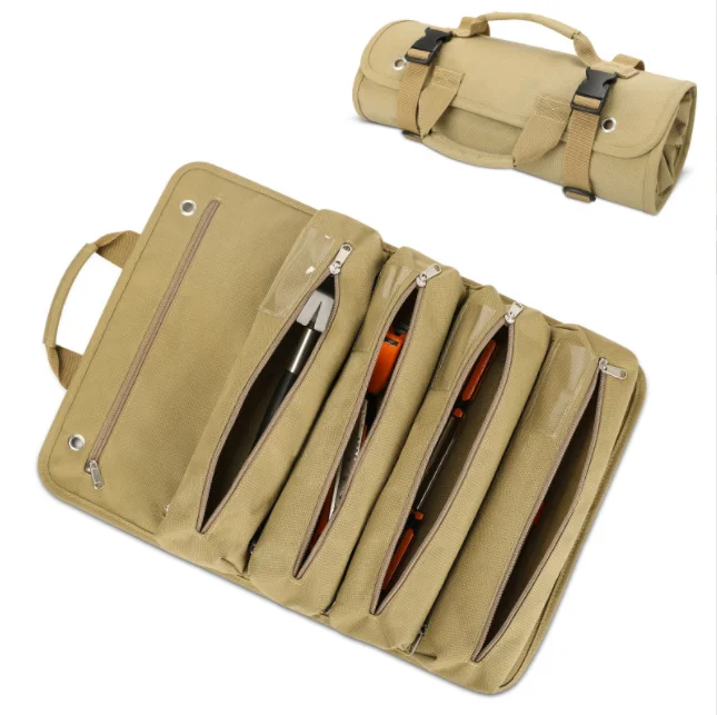 Custom Rolling Tool Hanging Bag Wrench Tool Roll Up Bag Tool Organizer Carrier Bag