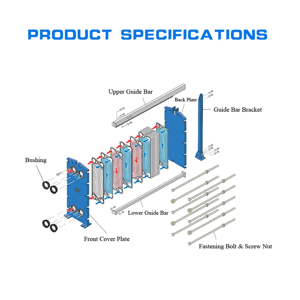 Aidear Reliable And Cheap heat exchanger water water gasket plate heat exchanger accessories
