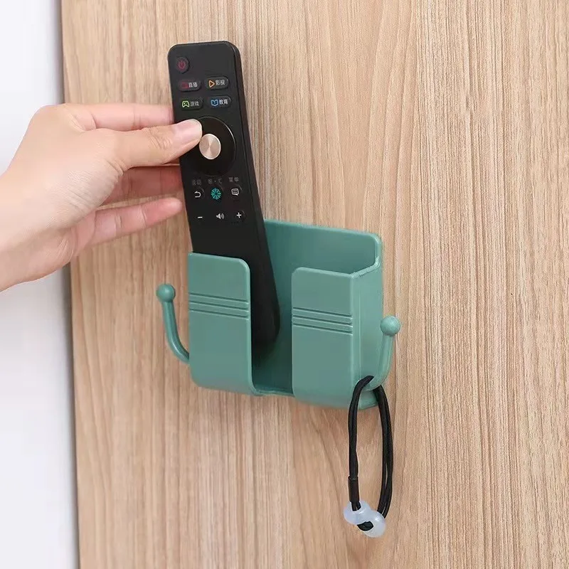 Wholesale Mobile Phone Plug Wall Holder Remote Control Organizer Wall Mounted Storage Box