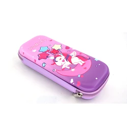 Cheap Wholesale Kids Cute Pencil Cases Purple Pu Pencil Case For Girls Kawaii Unicorn Pencil Case