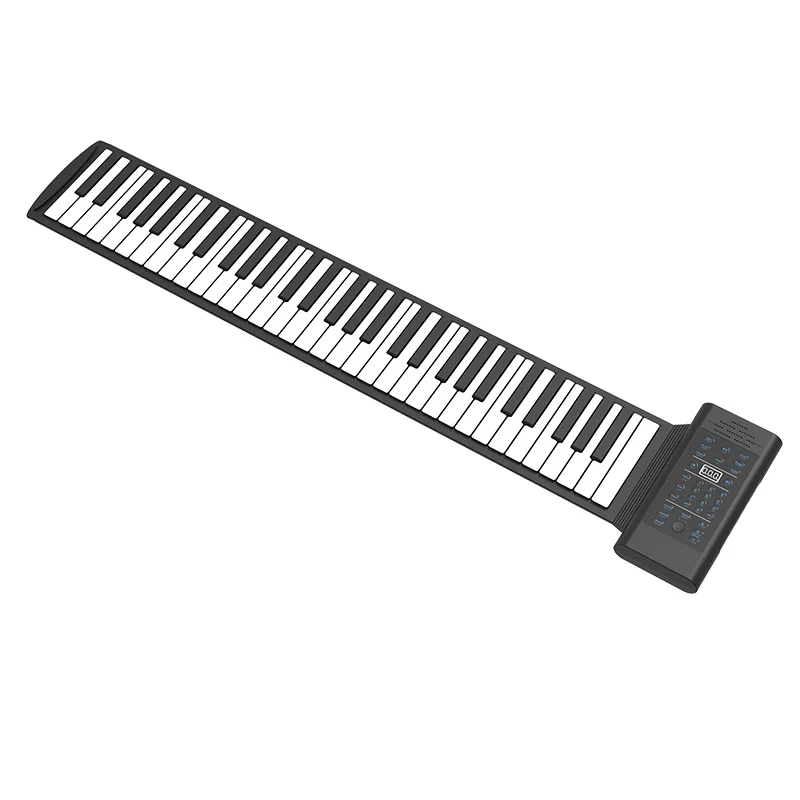 61 Keys Flexible Piano Roll Up Soft Electronic Foldable Keyboard Synthesizer With MIDI Out easy to carry away