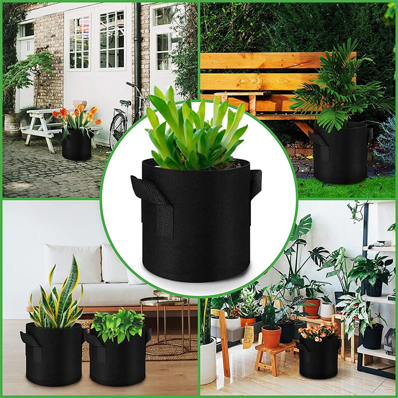 Cheap price 5 7 10 15 20 gallon recycled felt garden planter grow bags vegetable planting for