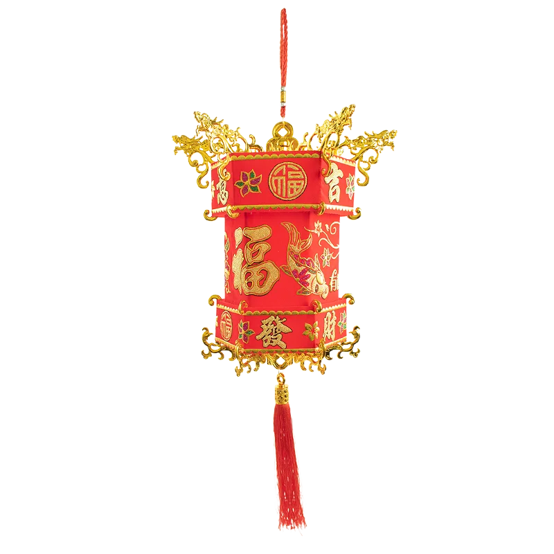 Lantern Outdoor New Year Chinese Spring Festival Decoration Lantern - Wealth & Rich Chinese New Year Felt Chinese  Lantern