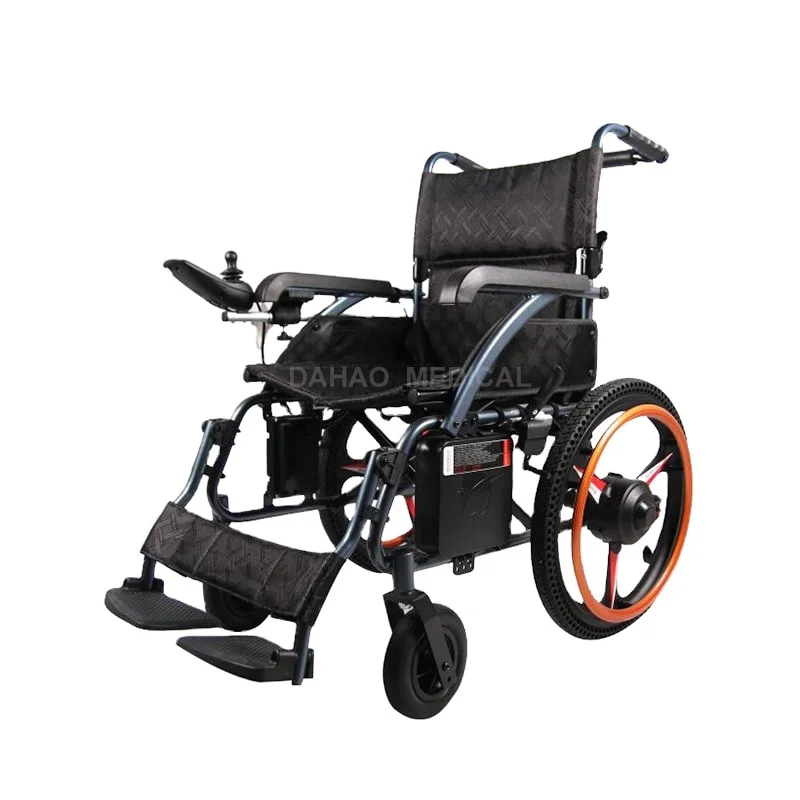Wholesale light large wheel electric wheelchair folding high back trolley wheelchair