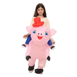 Cute Cat Inflatable Clothing Wholesale Cute Pink Anime Puppy Riding Kangaroo Piggy Inflatable Clothing For Children