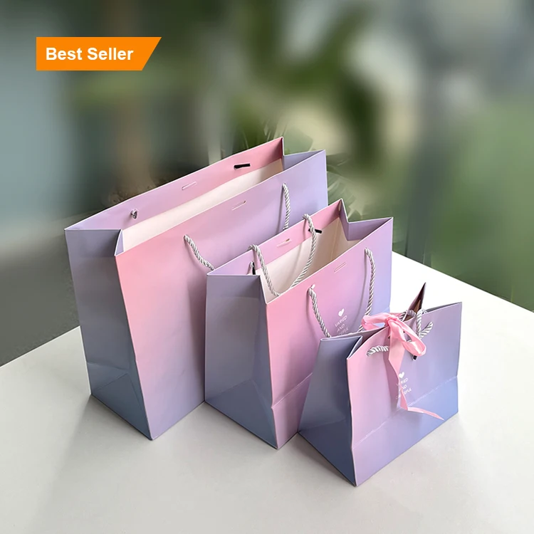 Factory standard good price luxury paper bag packaging hot foil luxury paper gift packaging clothes bag