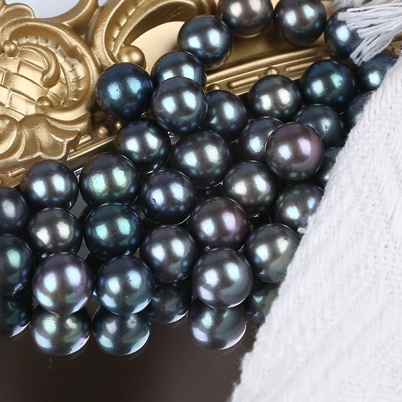 11-12mm Wholesale High Quality Natural Freshwater Edison Round Pearl Loose Beads