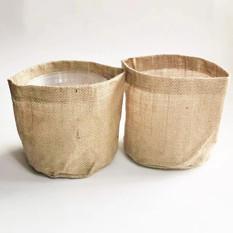 Wholesale Custom Design Hemp Jute Round Bottom Rice Bag Burlap Coffee Beans bag