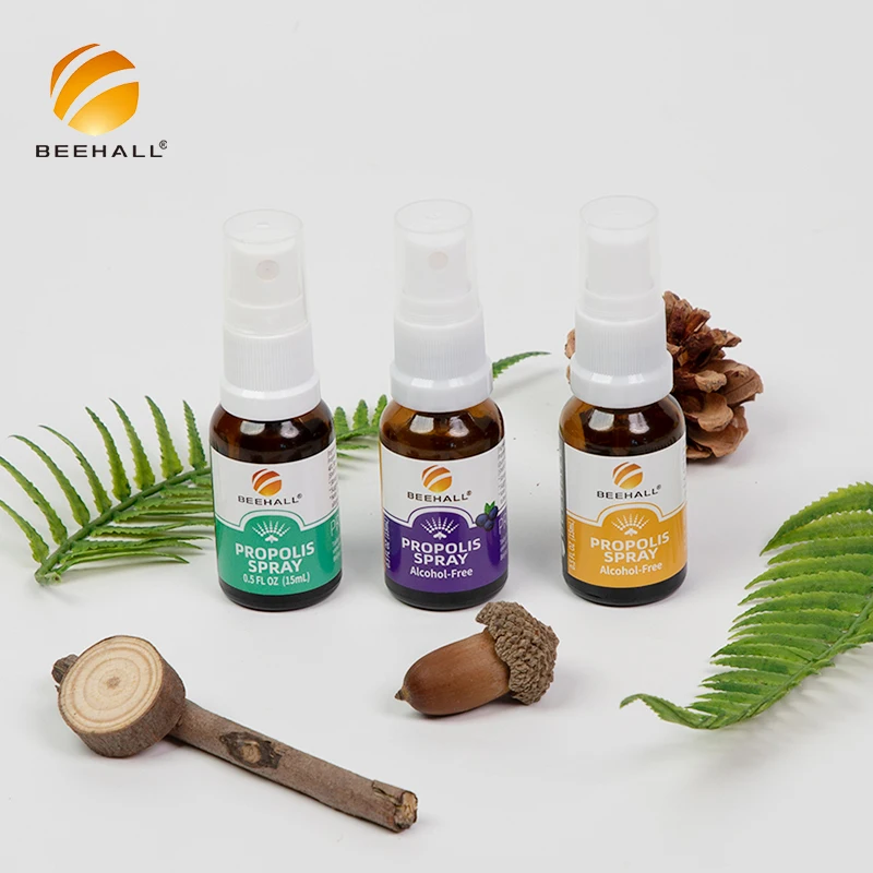 BEEHALL Bulk Maintain Oral Hygiene Propolis Spray with Lemon Flavor