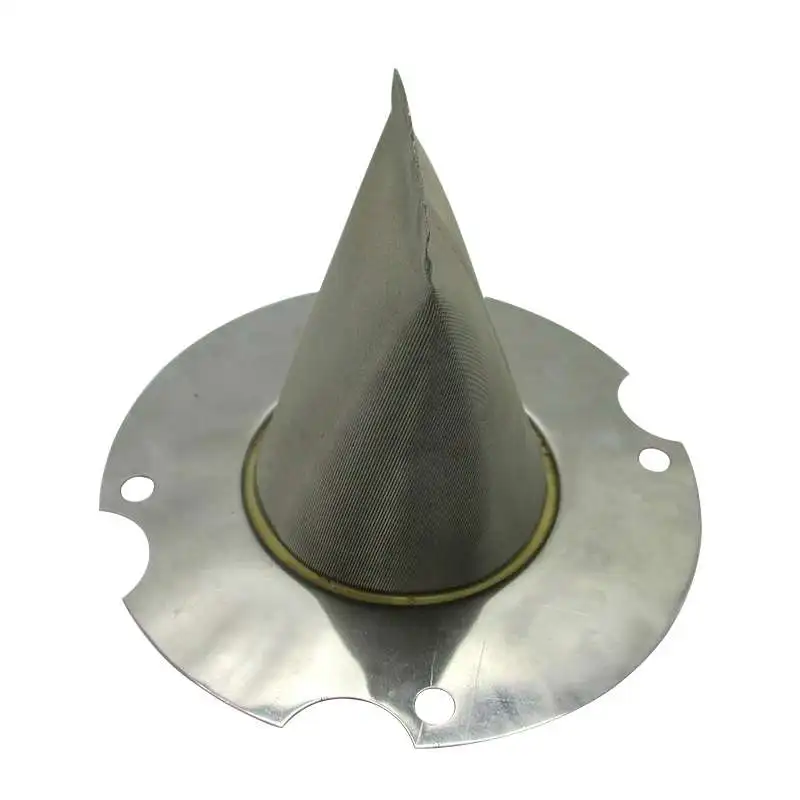stinless steel 1 inch cone type filter screen tube stand Witches Hat Temporary Filter Basket