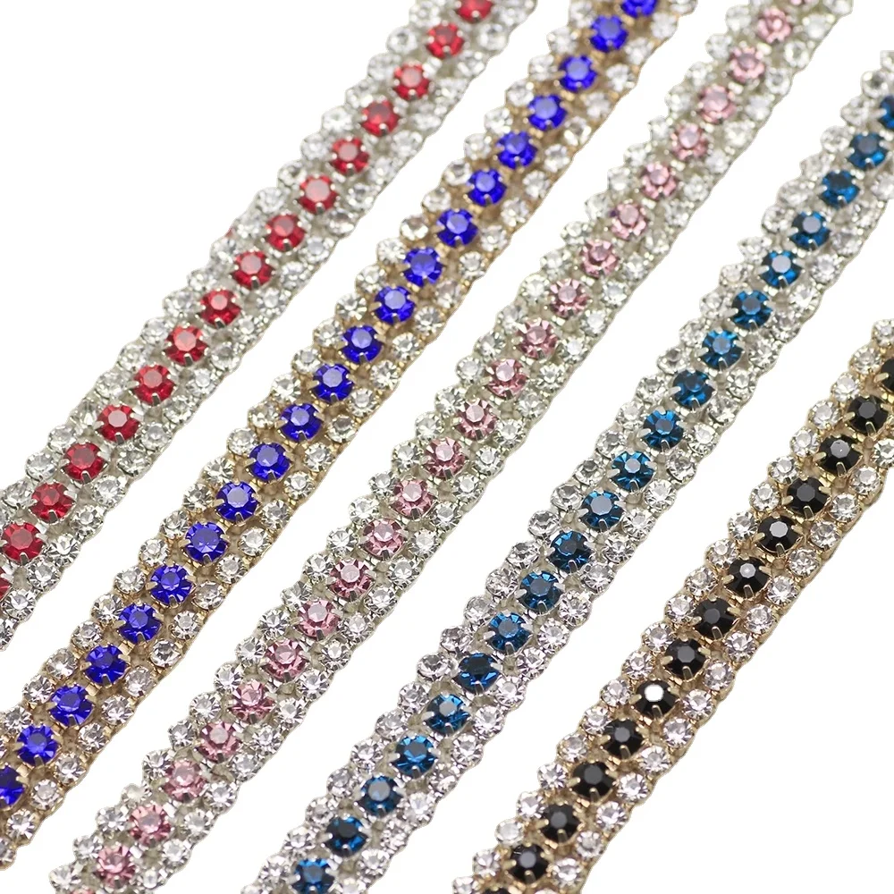 Fashion fancy rhinestone cup chain crystal rhinestone trimming cup chain for decorations