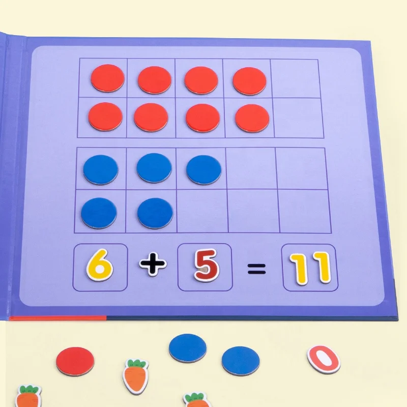 Math Book Educational Diy Early Learning Toy Set Reusable Sticker Books For Children Preschool  Education Activity
