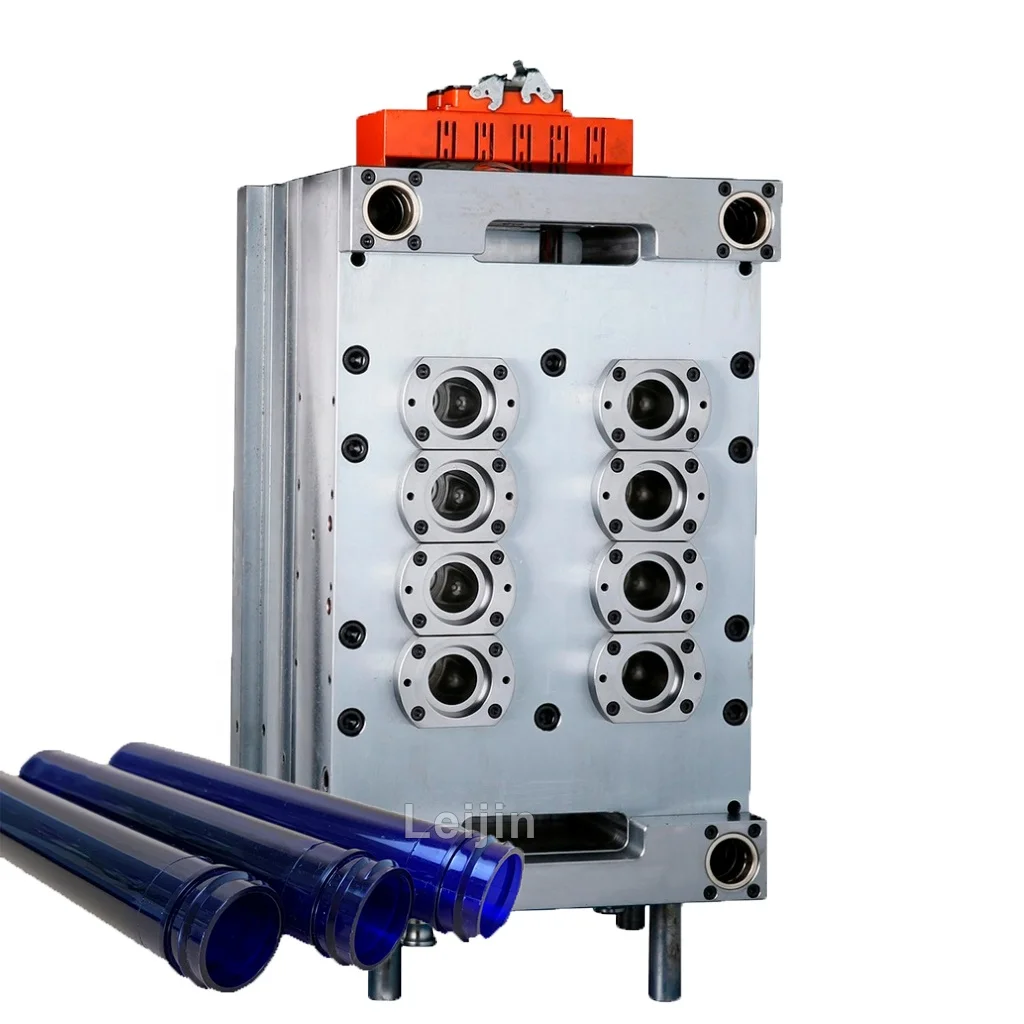8 Cavity Normal Self Lock Pin Valve Gate Hot Runner PP Bottle Pet Preform Mold For Baby Feeder