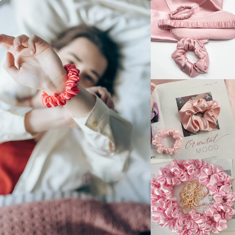 Custom Printed Mulberry Silk Sleep Eyemask 100% Natural Silk Eye Mask Sleeping Set With Pouch