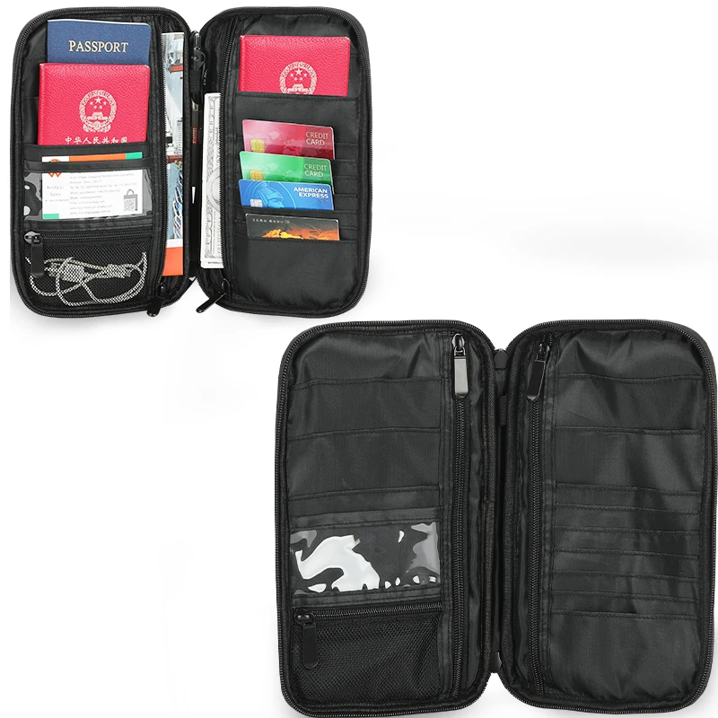 Premium Rfid Blocking Passport Wallet Waterproof Passport Holders Bag for Men Traveling Document Organizer Credit Cards Case