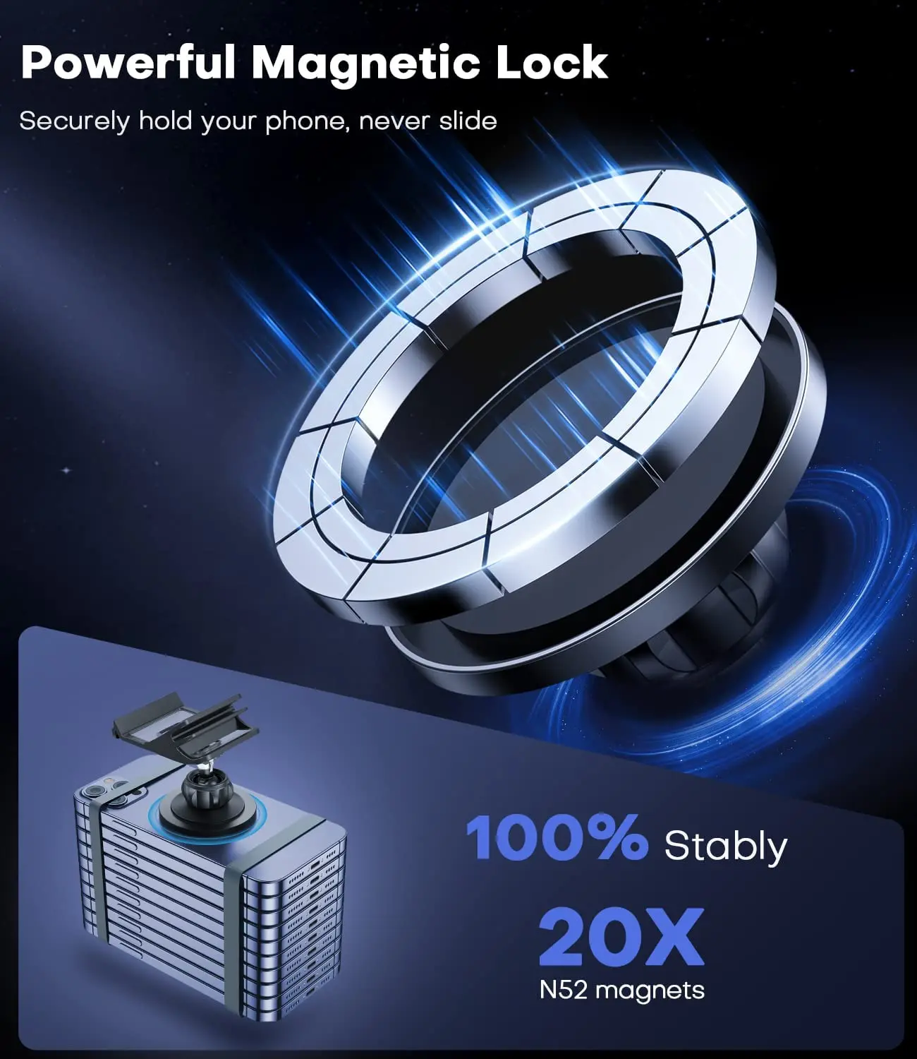 New Arrival Car Strong Magnets Phone Holder for Tesla Model 3 Model Y Specific Car Mount