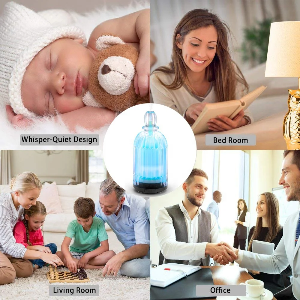 Ультразвуковой ароматизатор роскошный стеклянный ароматерапия аппарат для ароматерапии эфирные масла аромадиффузоры