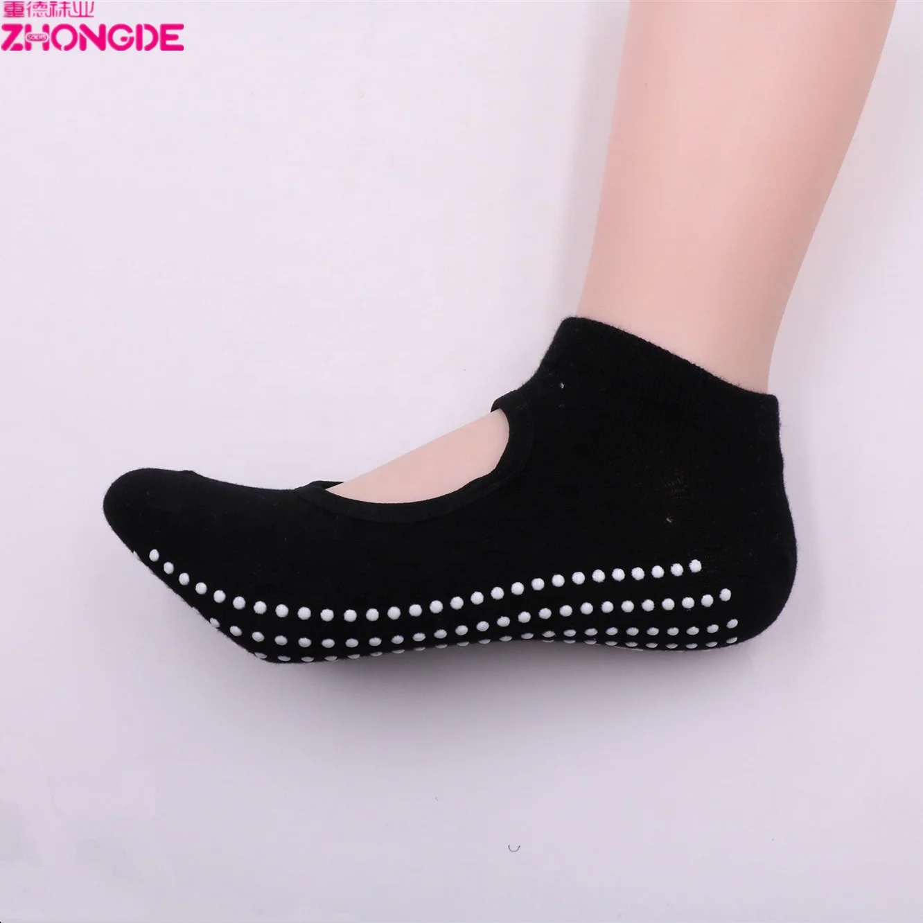Barefoot Workout  Non-Slip Grips yoga sock open top for Women Ideal for Pilates Pure Barre Ballet Dance China Manufacture new yo