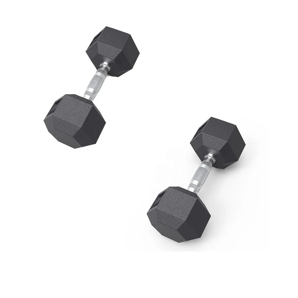 
In stock ready to ship fillable fitness 10 kg hex dumbbell rubber for sale for exercise 