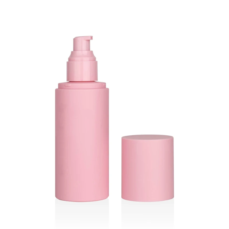 matte frosted pink skincare packaging 30 ml glass dropper bottle 50 ml airless pump jar 100 ml 150 ml plastic spray pump bottles