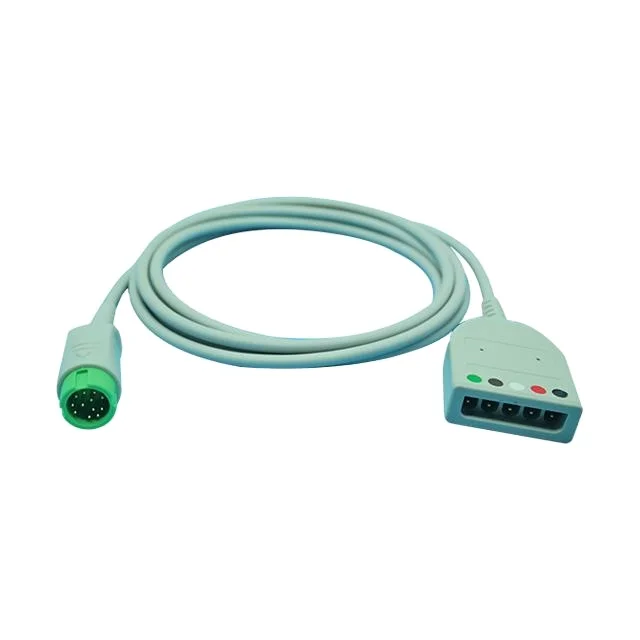 Compatible Mindray Pm9000 5 Lead Ecg Trunk Adapter Cable With 6 Pin Input Connector