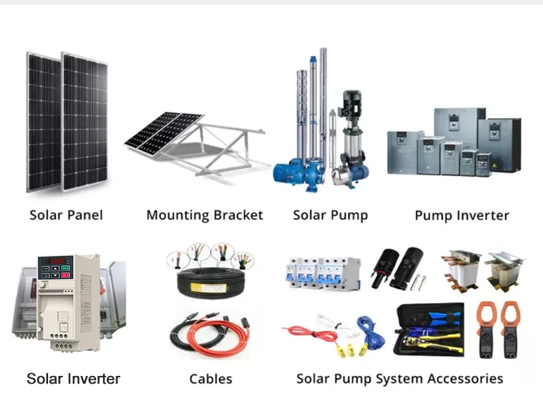 7.5 horse power bomba solar borehole submersible water pump 5.5 kw for farm irrigation