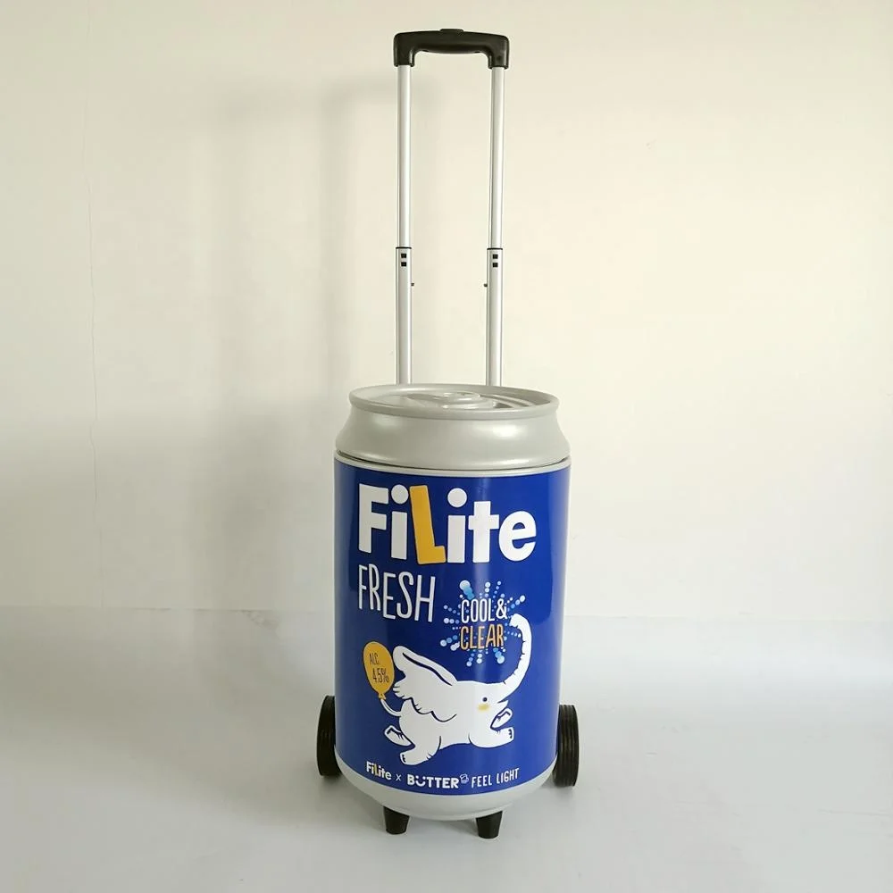 
Plastic custom Beer bucket ice cooler box with wheel and trolley wheels 