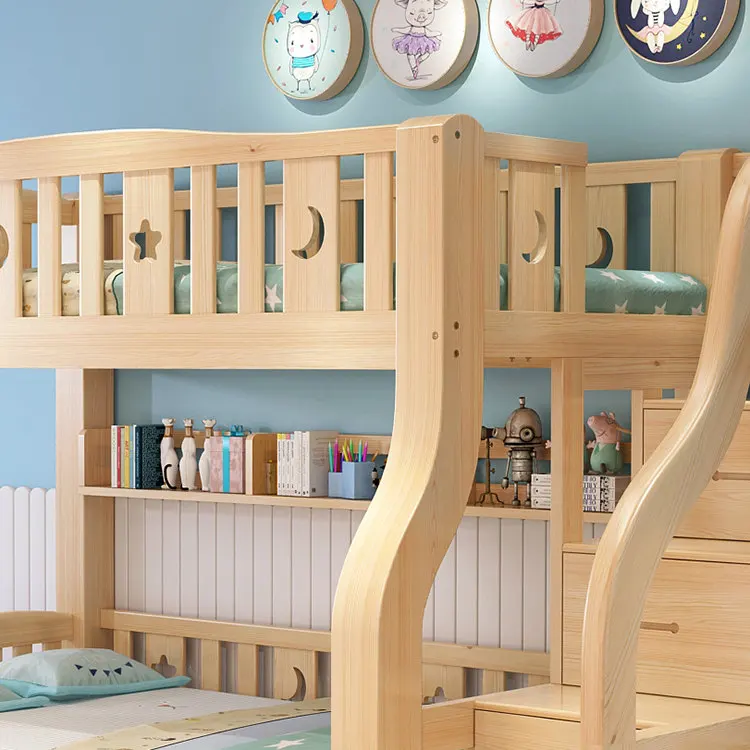 Manufacturer well made  modern simplicity durable solid wood bunk bed