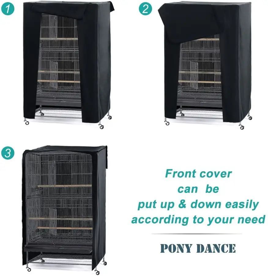 2022 New Birdcage Cover Rectangular Oxford Bird Parrot Cover Good Night Bird Cage With Dustproof Breathable Elastic