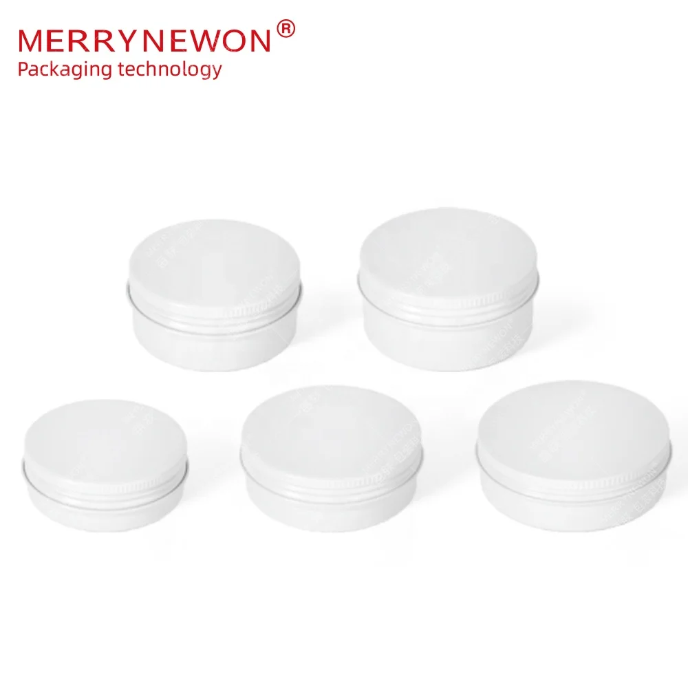 5g 10g 30g 50g 60g 80g 100g 150g 200g 250g Wholesale Round Aluminium White Hair Wax Jar Cookie Candle Tin With Lid Packaging