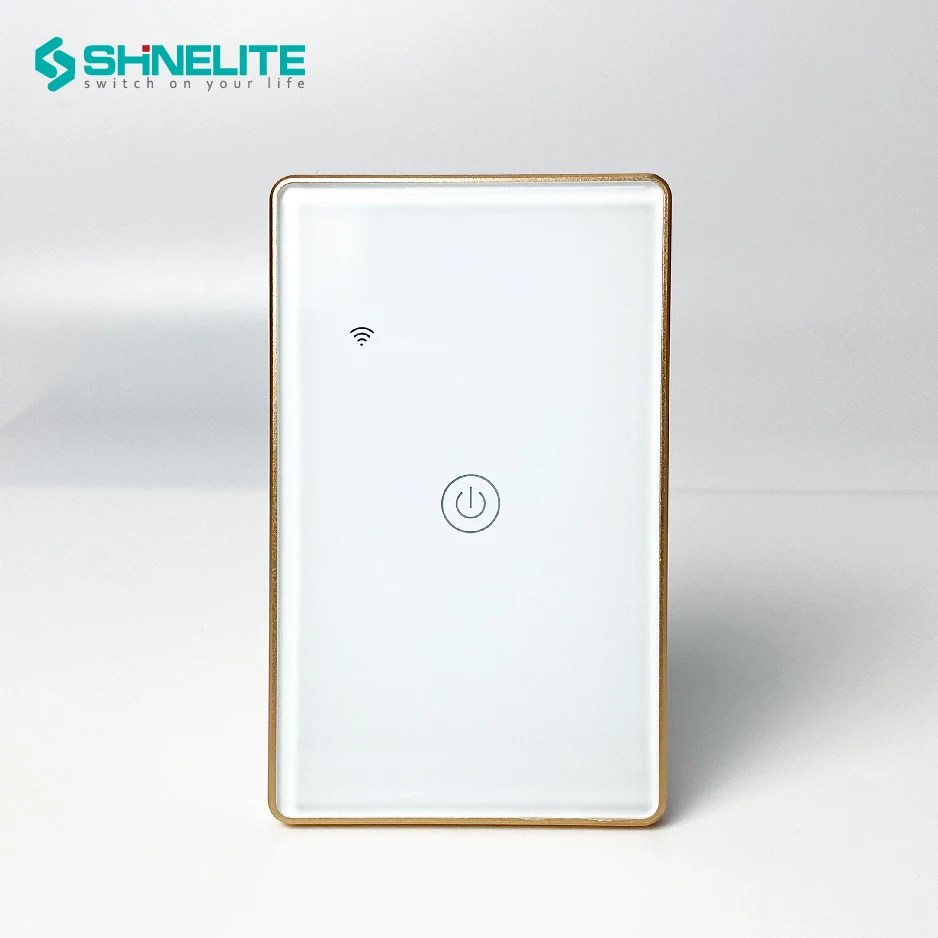 WIFI ZIGBEE Switch Smart Home Metal Color Frame High Level 500w 1 Gang Smart Switch