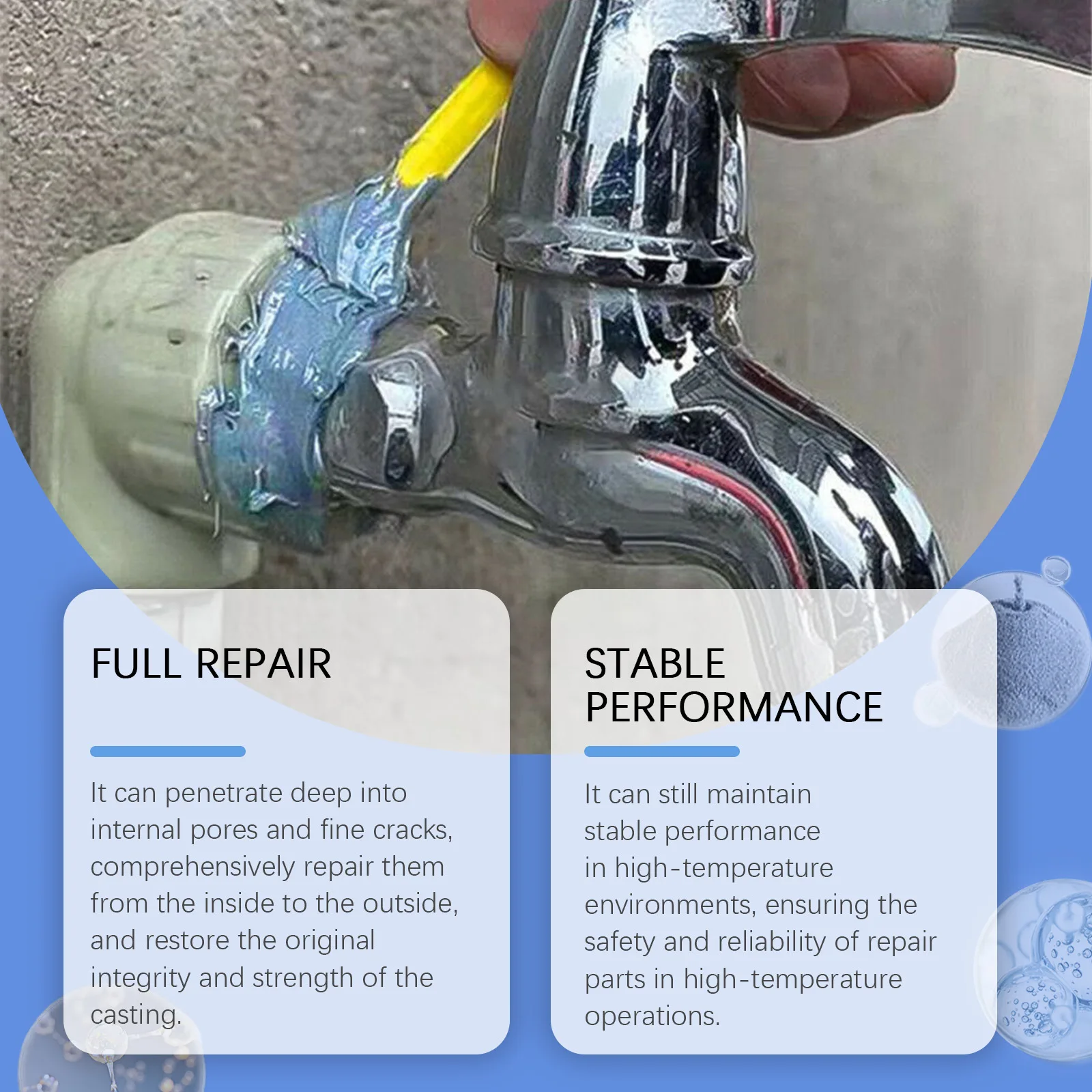 Wholesale Steel Caster Glue Metal Repair Paste AB Sealant High Temperature Heat Resistant Glue Metal Adhesive And Liquid Weld