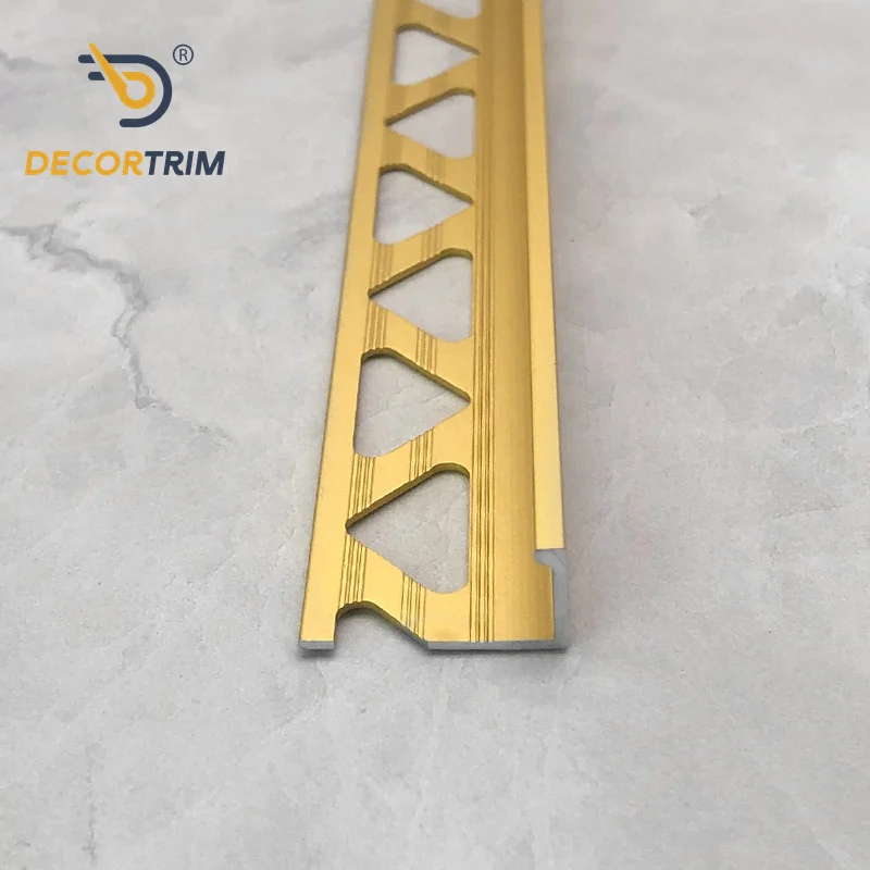 Prolink YJ-174 High Quality Shiny Polish Bright Gold Ceramic Liner Corner L Edge Gold Tile Trim Profile Wholesale Decorative