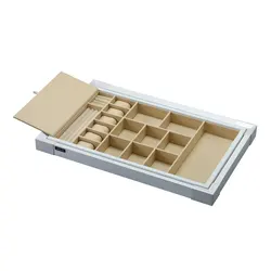 JAYNA роскошные аксессуары для спальни выдвижной ящик для хранения ювелирных изделий из искусственной кожи фланели