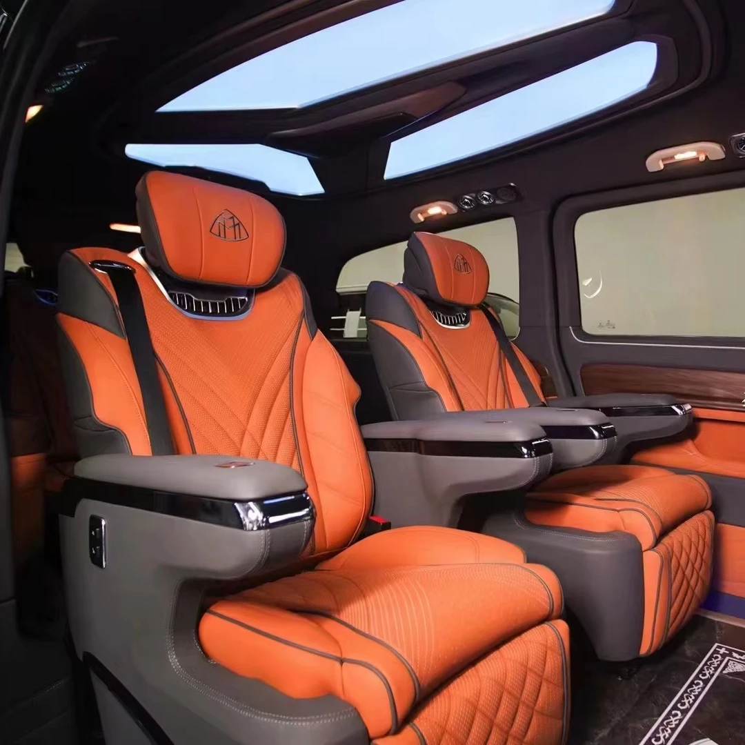 Luxury VIP Sofa Seat for  Alphard Sprinter Vito RV Motorhome Bus Van Made of PU Leather and PVC Material