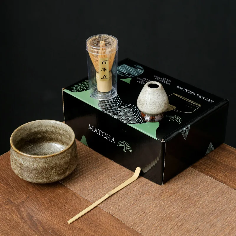 Ceremonial grade matcha chasen Chawan Chashaku tea gift set 4 pcs harmony matcha tea set accessories bowl cup whisk vomplete set