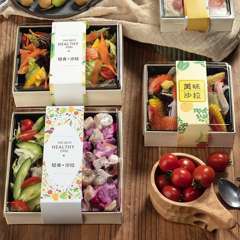 Wholesale Cheap Wooden Takeaway Food Container Packaging Pastry Cake Sushi Bakery Catering Cheese Charcuterie Lunch Sushi Box