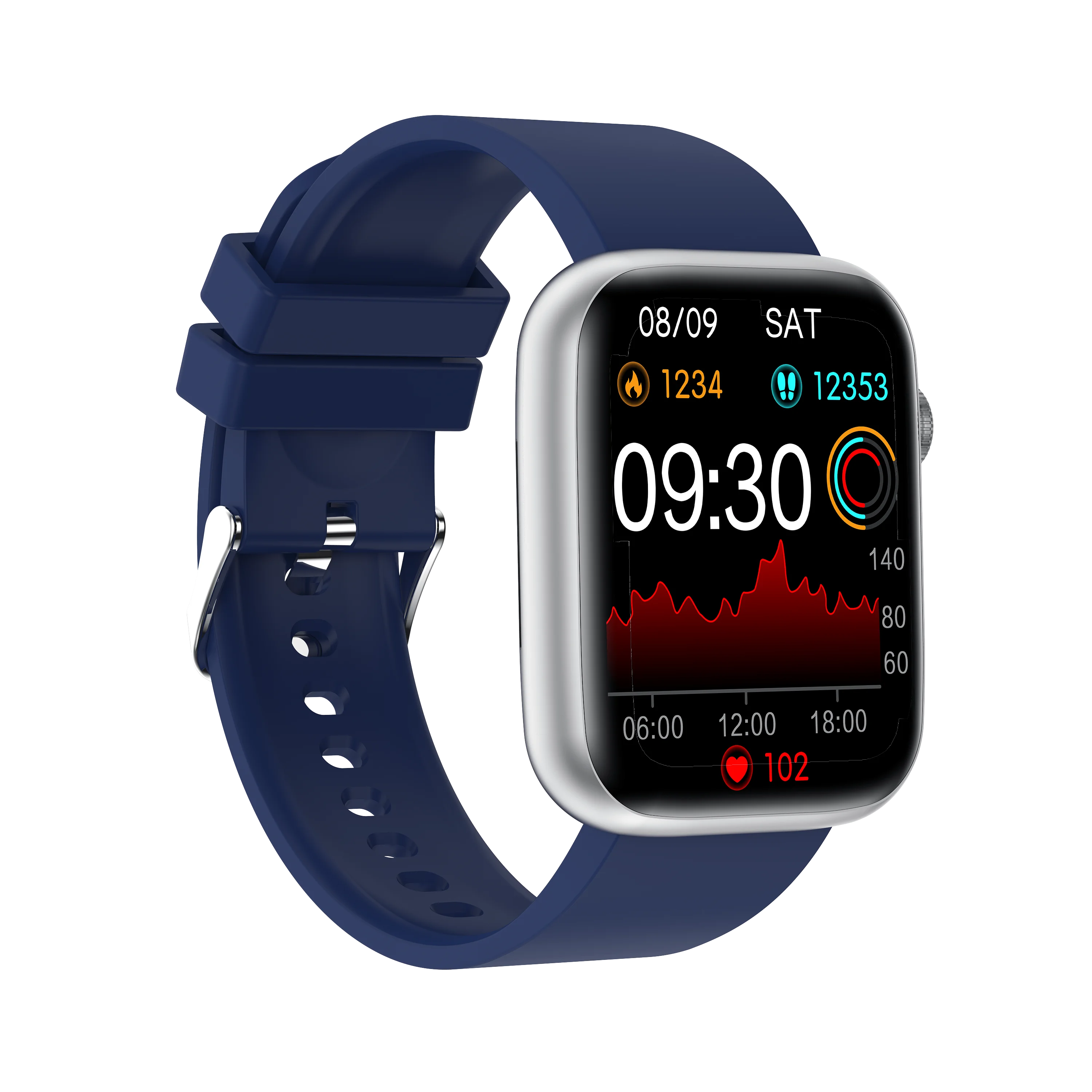 Sports Call Health Fitness Tracker Smart Watch 1.83-inch 240*284 Da Fit Heart Rate Blood Pressure Blood Oxygen Wristwatches