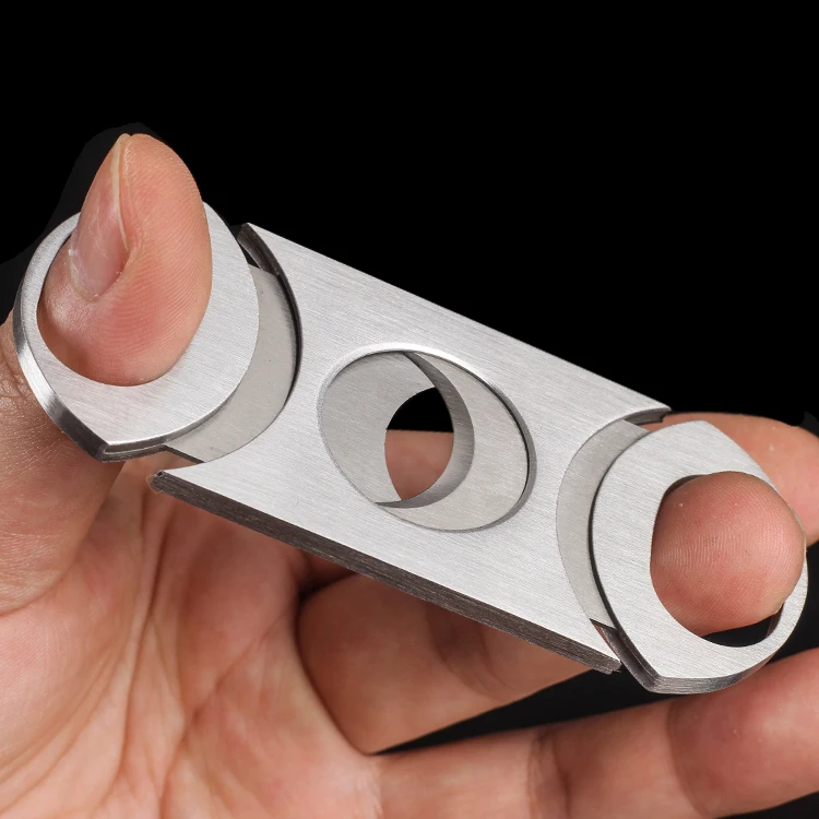 Cigar Cutter Simple Stainless Steel Cigar Smoking Accessories Tools Wholesale Portable Mini Travel Metal Cigar Knife