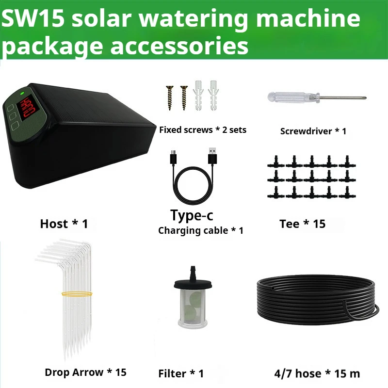 Timed Solar Automatic Home Dripping Water Infusion Device Lazy Flower Watering System Automatic Plant Waterer