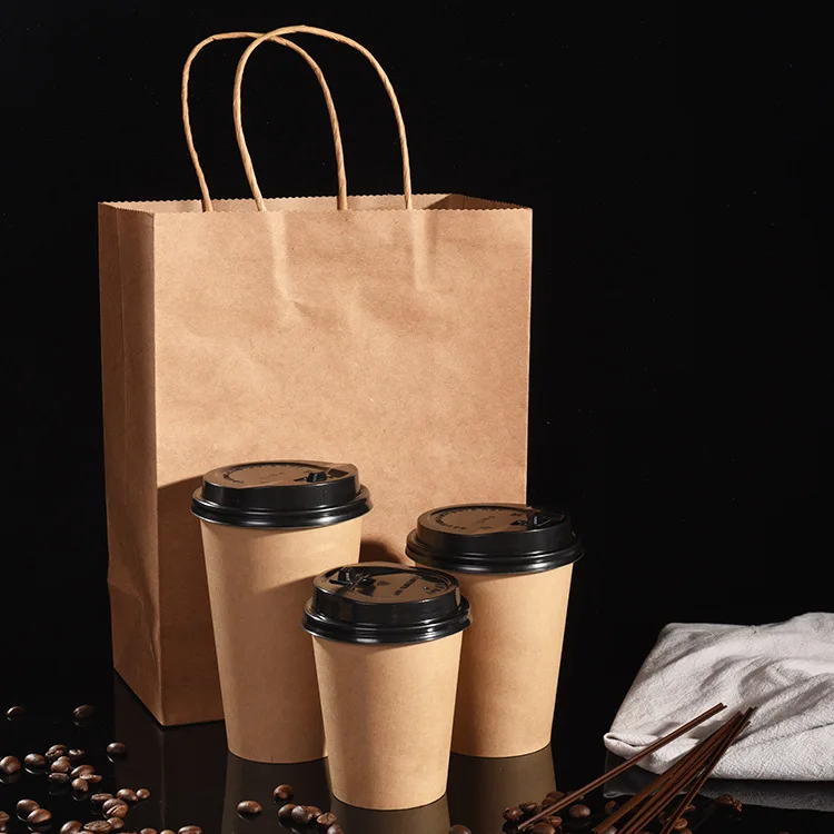 Custom print logo lined coffee paper cups for hot drink disposable biodegradable white paper cup
