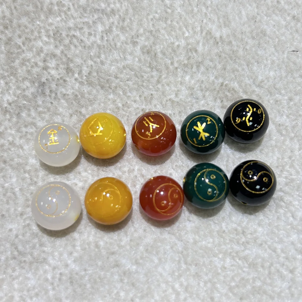 Stock Sale Gemstone Crystal Five Element Healing Lucky Yoga Beads For Jewelry Making