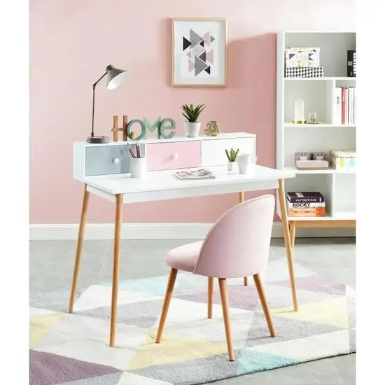 Hot sale white dresser simple Atmospheric Bedroom Used Kids Wooden Modern White Dressing Table