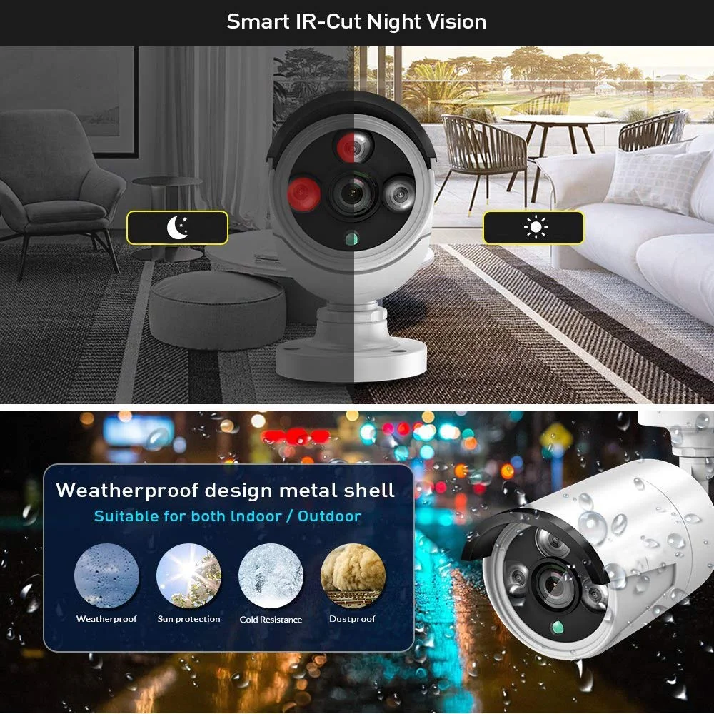  Беспроводные системы безопасности 1080P комплект видеонаблюдения Wifi CCTV Camera NVR Set с