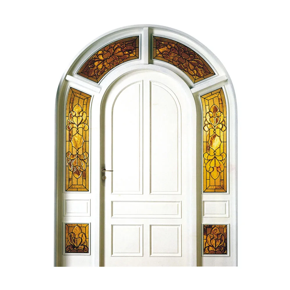 Traditional Indian Kerala arch wrought iron wooden main front door design