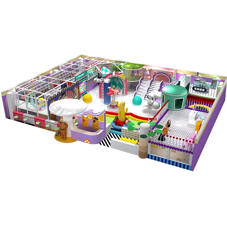 223 Sqm 4.5 M Height Commercial Forest Theme Indoor Playground Equipment Jungle Soft Play Area
