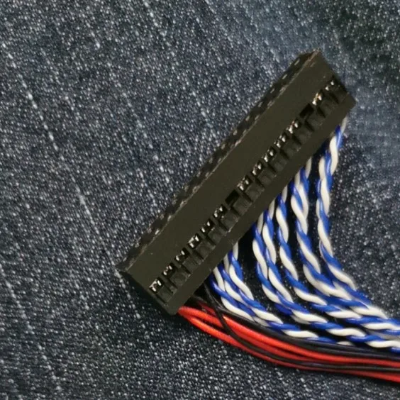 DF19- 30pin двойной 8 бит ЖК-кабель низковольтной дифференциальной передачи сигналов из-за цветопередачи монитора панель контроллер борад Кабель 250