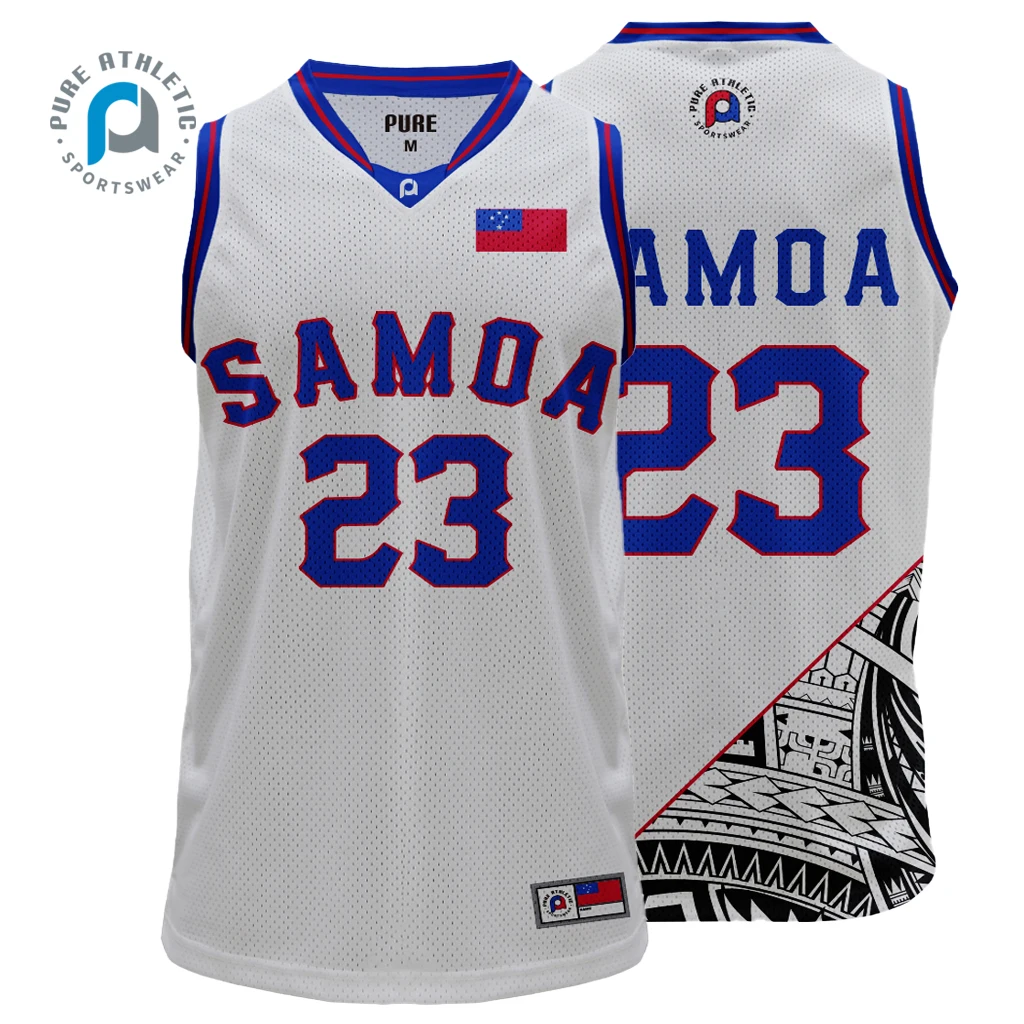 PURE Tribal Design Samoa Design Breathable Mesh Quick Dry Wholesale Blank Basketball Jerseys Custom Design Basketball T Shirts